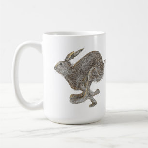 Taza De Café Conejo Corriendo Captura De Arte Rápido