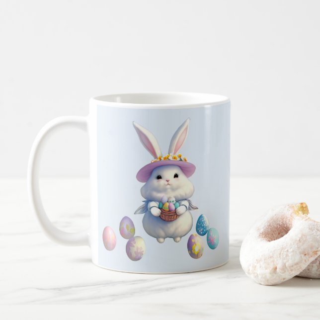 Taza De Café Conejo Cute Easter 01 (Con donut)