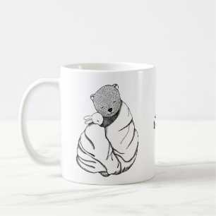 Taza De Café Conejo de conejo de oso con nombre personalizado e