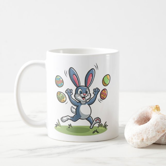 Taza De Café Conejo de conejo de pascua (Con donut)