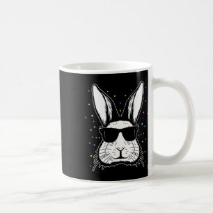 Taza De Café Conejo de conejo lindo Cara Tejido de tinta de ojo