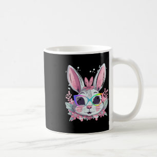 Taza De Café Conejo de conejo lindo Cara Tejido de tinta de ojo