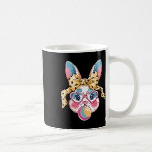 Taza De Café Conejo de conejo lindo Cara Tejido de tinta de ojo