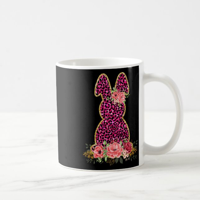 Taza De Café Conejo de conejo lindo leopardo rosado conejo feli (Derecha)