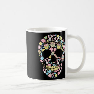 Taza De Café Conejo de cráneo huevo de Pascua día de Pascua muj
