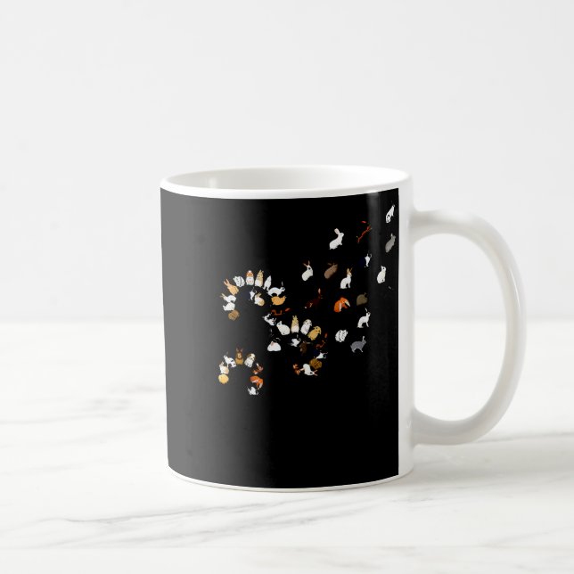 Taza De Café Conejo de flor de diente de león divertido (Derecha)