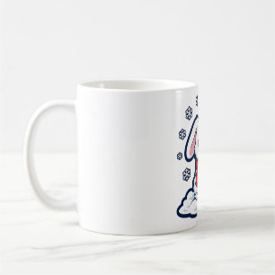 Taza De Café Conejo de Invierno Cute Arte de Navidad Copo de Ni