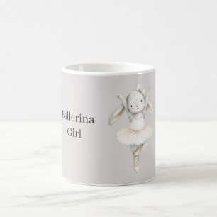 Taza De Café Conejo de niña bailarina en tutú