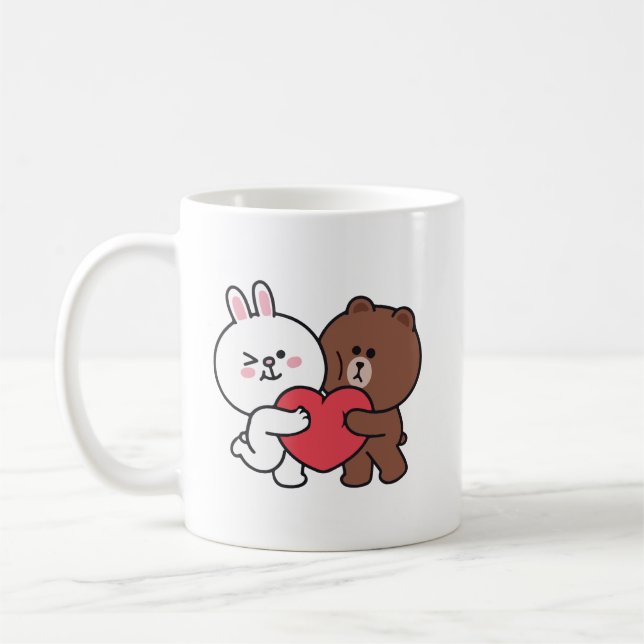 Taza De Café Conejo de oso marrón (Izquierda)