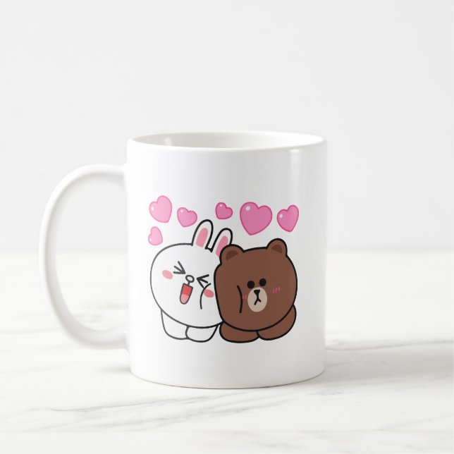 Taza De Café Conejo de oso marrón (Izquierda)