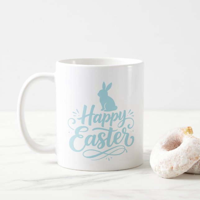 Taza De Café Conejo de Pascua  (Con donut)