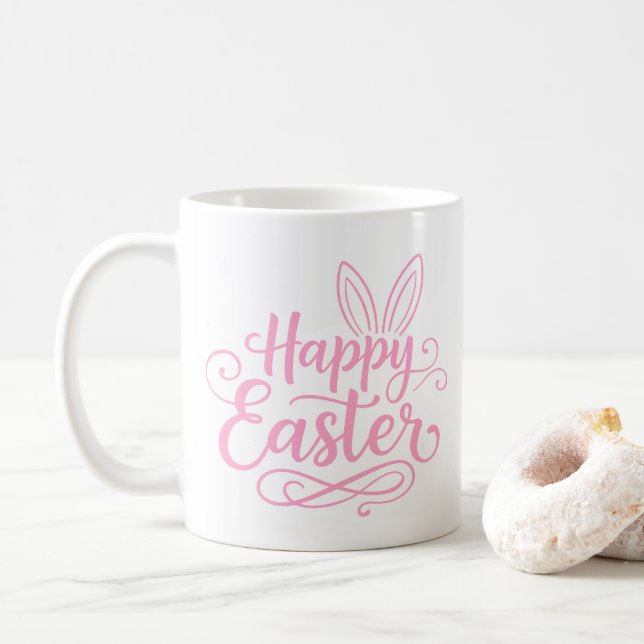 Taza De Café Conejo de Pascua  (Con donut)