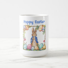 Taza De Café Conejo de Pascua Clásico Huevos de Pascua Feliz Pa