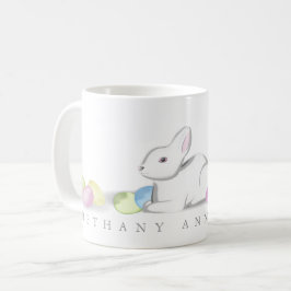 Taza De Café Conejo de Pascua con huevo blanco Mug clásico de 1