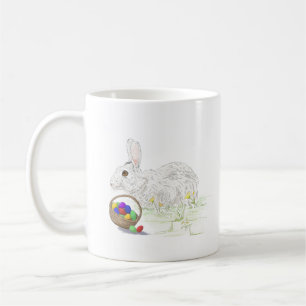 Taza De Café Conejo de Pascua con Huevos