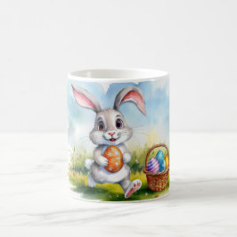 Taza De Café Conejo de Pascua Cute Watercolor
