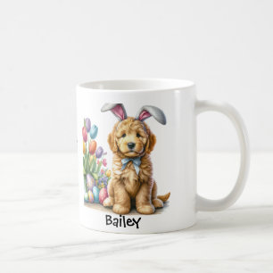 Taza De Café Conejo de Pascua de Goldendoodle personalizado/Mug