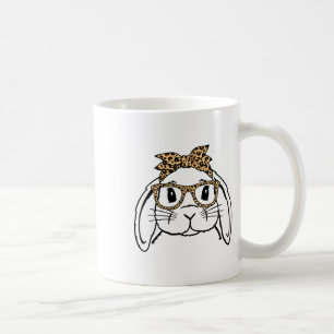 Taza De Café Conejo de Pascua de Leopardo Gafas de Sol de Pascu