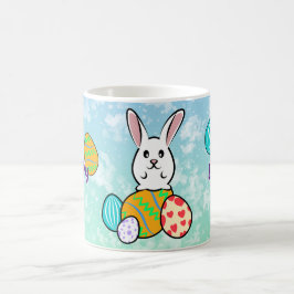 Taza De Café Conejo de Pascua en huevos de Pascua