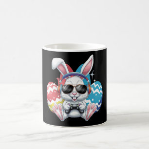 Taza De Café Conejo de Pascua Feliz Juegos de Gaming Jugador