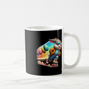 Taza De Café Conejo de Pascua Hip Hop Conejo Patín de Rodillos