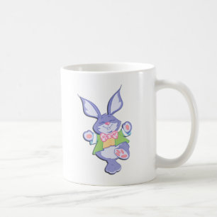 Taza De Café Conejo de Pascua morado bailando