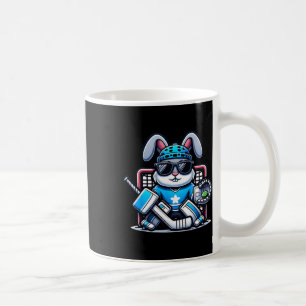 Taza De Café Conejo de Pascua portero de hockey sobre hielo hom
