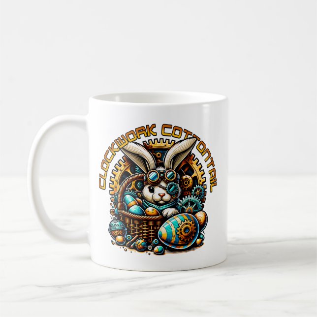 Taza De Café Conejo de Pascua Steampunk (Izquierda)