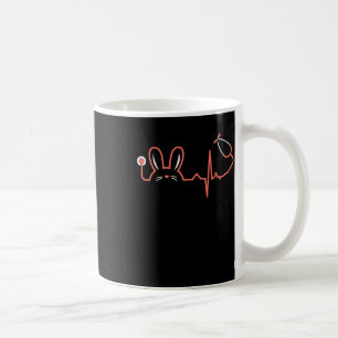Taza De Café Conejo de Pascua Stethoscope Enfermera Médica Rabb