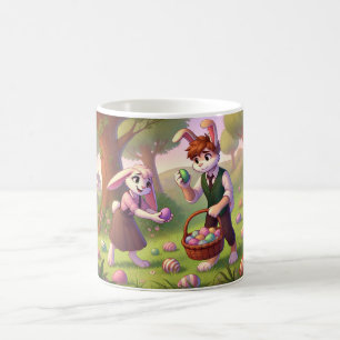 Taza De Café Conejo de Pascua y amigos - Celebración de la Prim