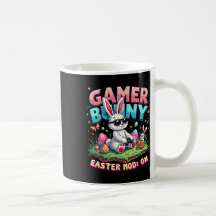 Taza De Café Conejo divertido de Pascua para jugadores con rega