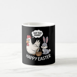 Taza De Café Conejo Feliz de Pascua Conejo Pollo No Esto Otra V