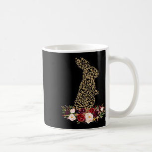 Taza De Café Conejo Floral Bunny Leopardo Cheetah Imprimir Pasc