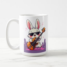 Taza De Café Conejo genial estrella del rock