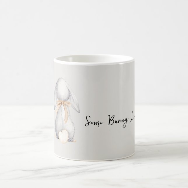 Taza De Café Conejo Gris Alguno Te Ama (Centro)