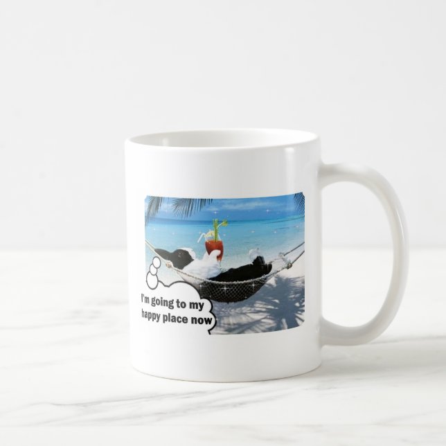 Taza De Café Conejo holandés en lugar feliz (Derecha)