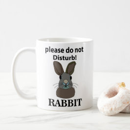 Taza De Café Conejo Por Favor No Perturbe El Conejo Gracioso