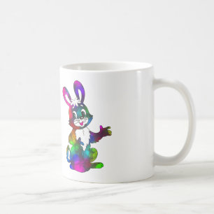 Taza De Café conejo psicodélico de Pascua
