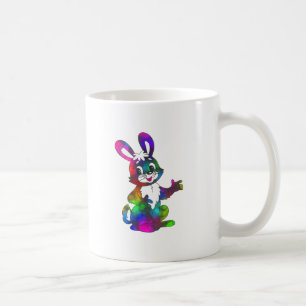 Taza De Café conejo psicodélico de Pascua