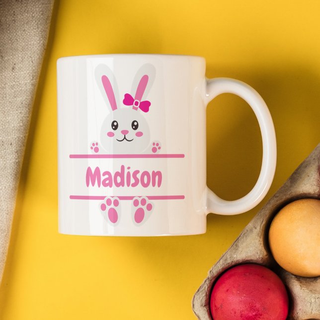 Taza De Café Conejo rosa de Pascua (Subido por el creador)