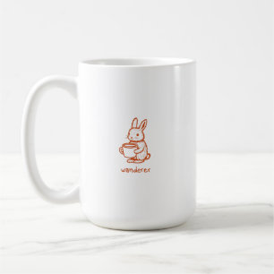 Taza De Café conejo vagabundo con estética de café