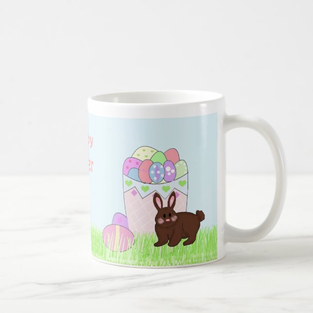 Taza De Café Conejo y huevos de Pascua (Derecha)