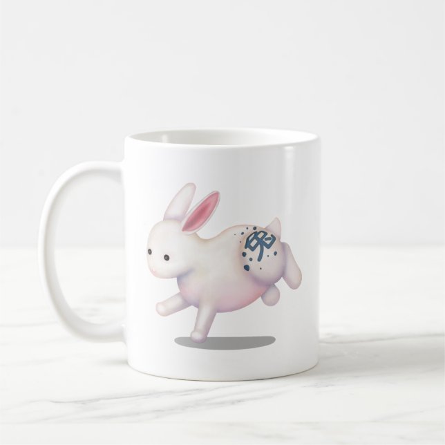 Taza De Café Conejo zodiaco chino con Rótulo de astrología (Izquierda)