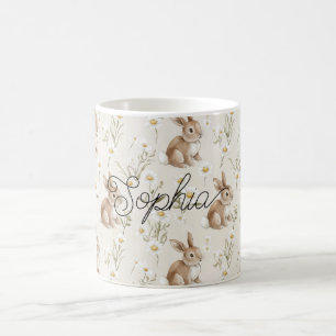 Taza De Café Conejos Daisy Flores