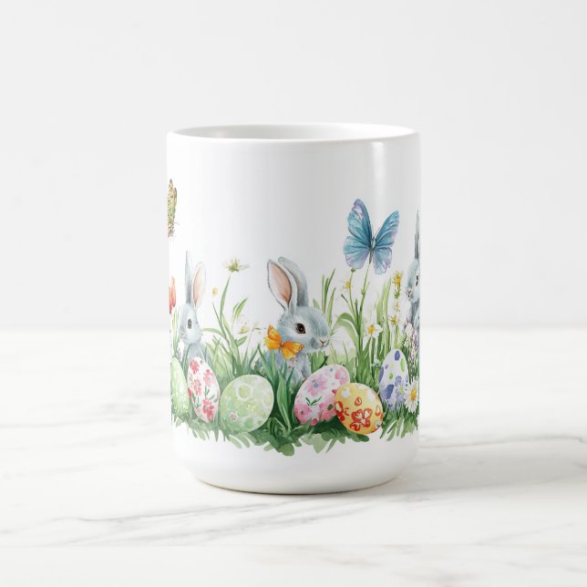 Taza De Café Conejos de Pascua alegres  (Centro)