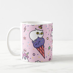 Taza De Café Cones de crema de hielo de animales