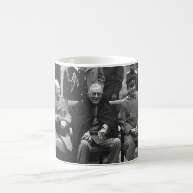 Taza De Café Conferencia de Yalta Roosevelt Stalin Churchill 19 (Centro)