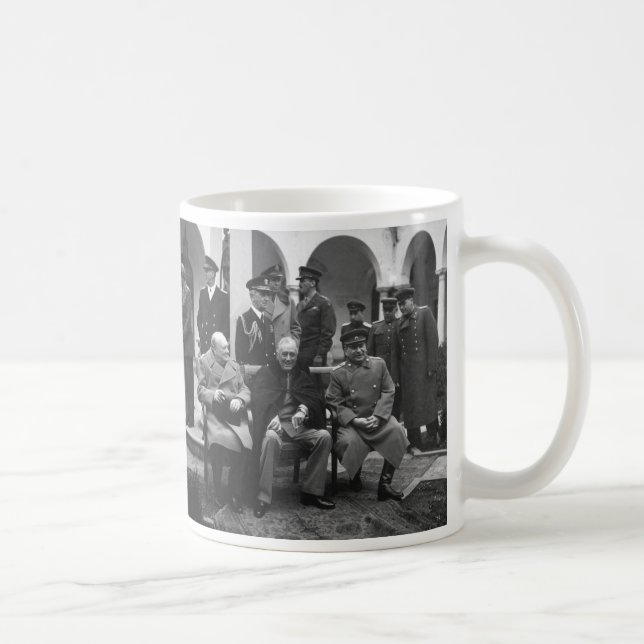 Taza De Café Conferencia Roosevelt Stalin Churchill 1945 de (Derecha)