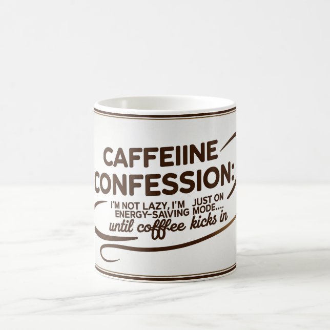 Taza De Café Confesión de cafeína 2 (Centro)