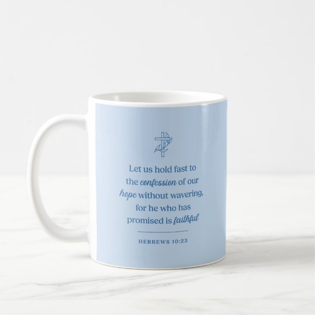 Taza De Café Confesión de Esperanza Cristiana (Izquierda)